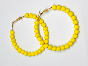 Yellow Bubble Hoops