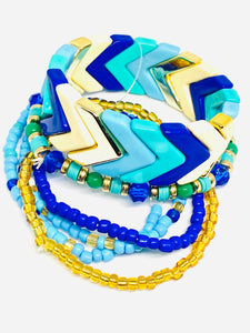 Blue Wavy Bracelets