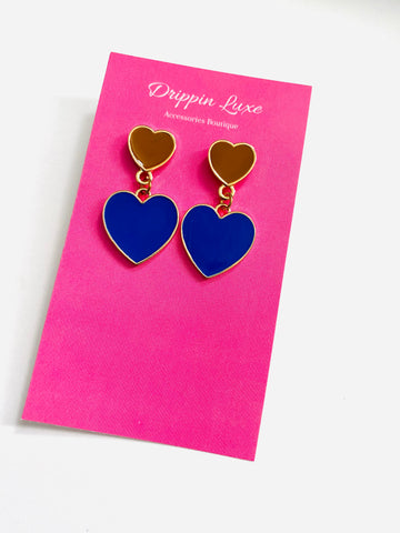Double Hearts Earrings