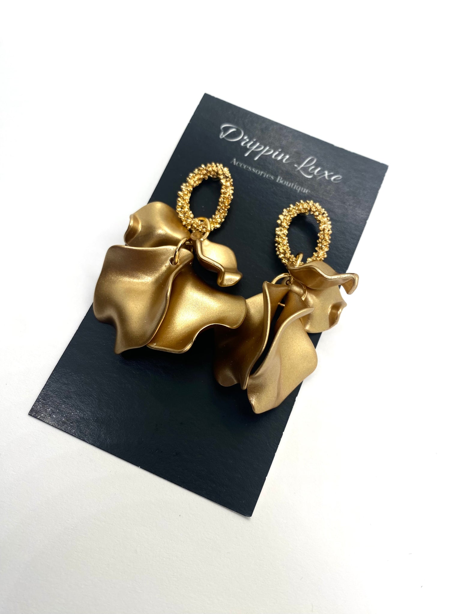 Gold Petals Earrings