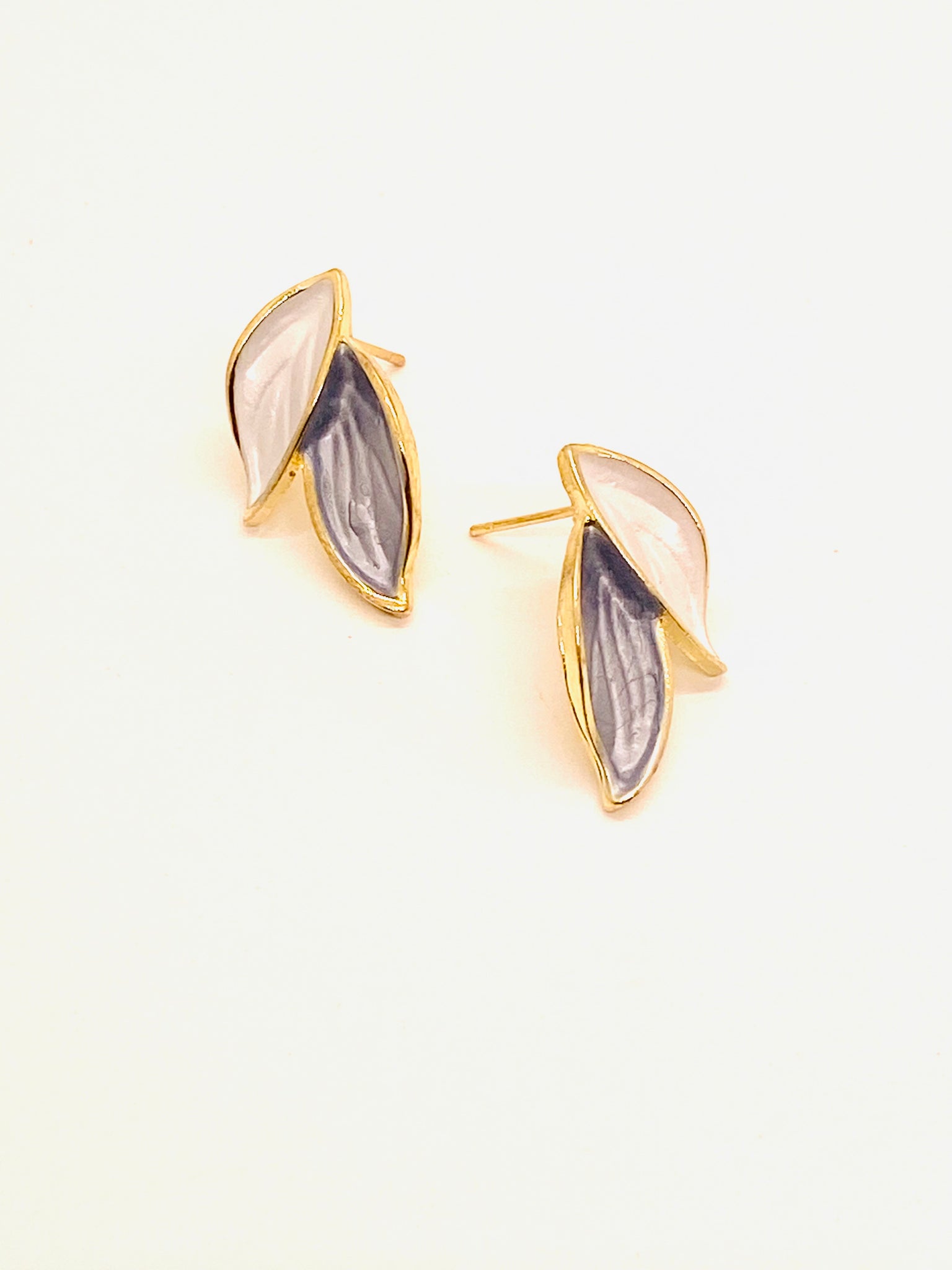 Blue Leafed Earrings