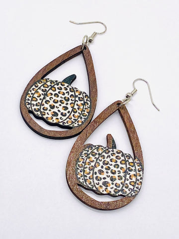 Cheetah Pumpkin Earrings