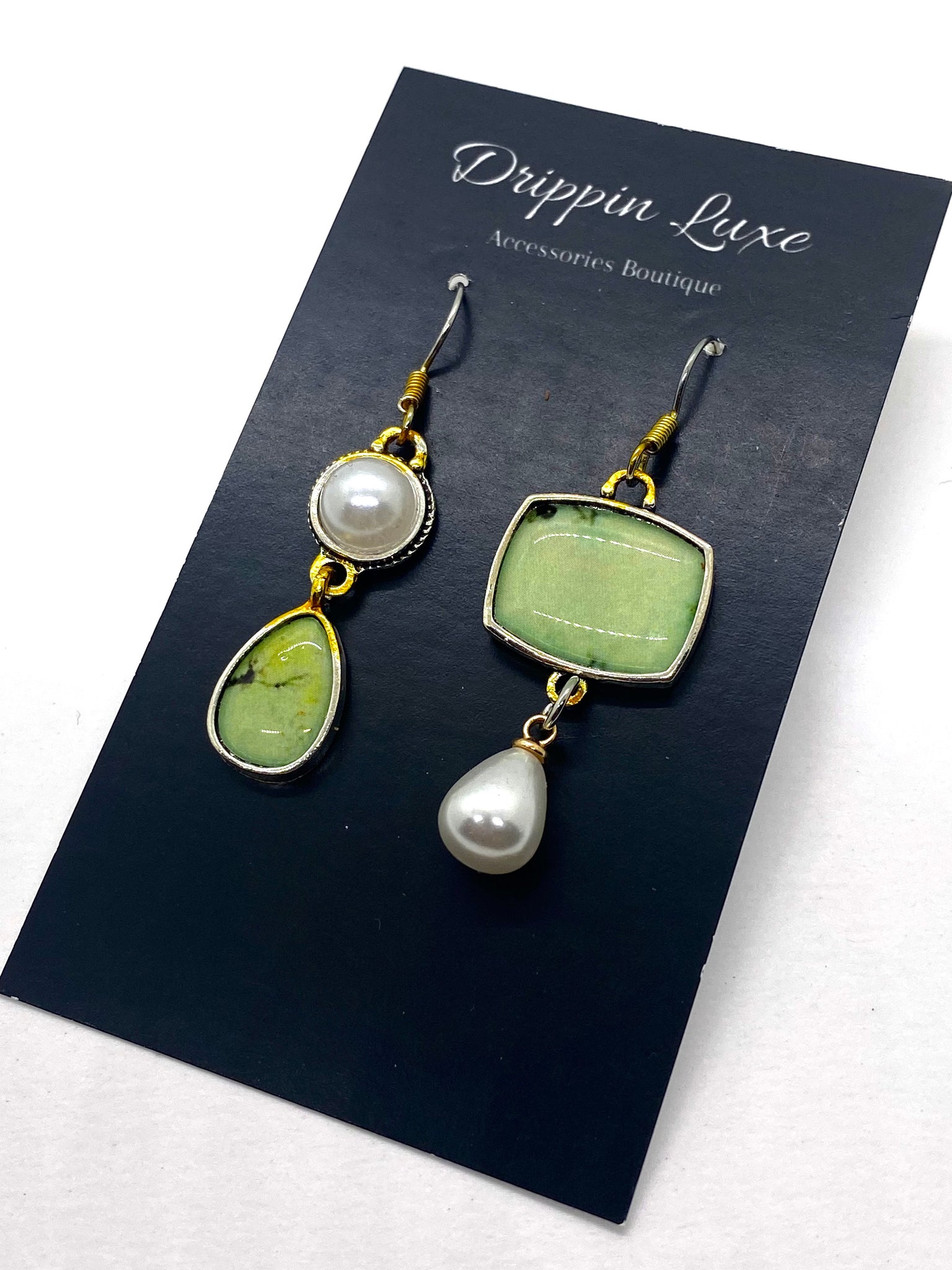 Greenish Pearl Earrings
