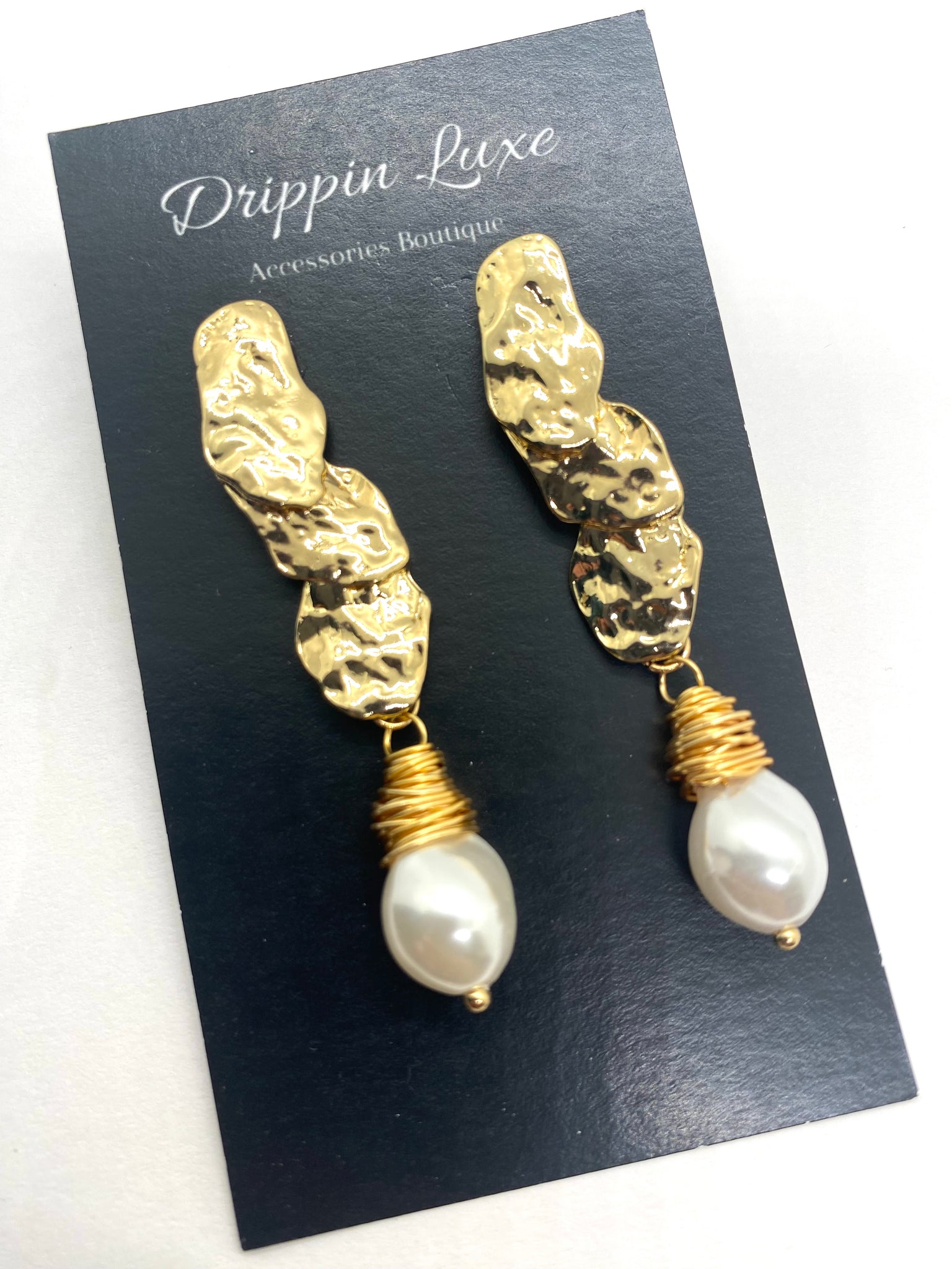 Pearl Wrapped Earrings