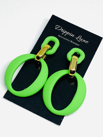 Lime Nights Earrings