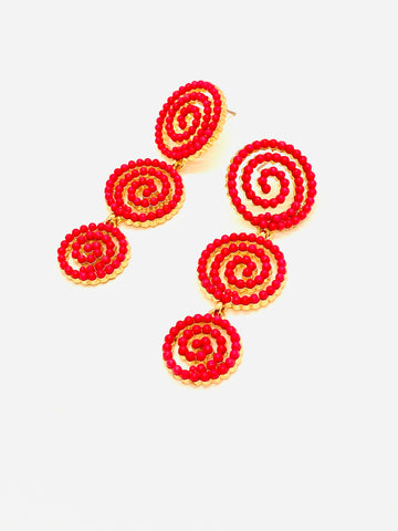 Fuschia Swirl Earrings