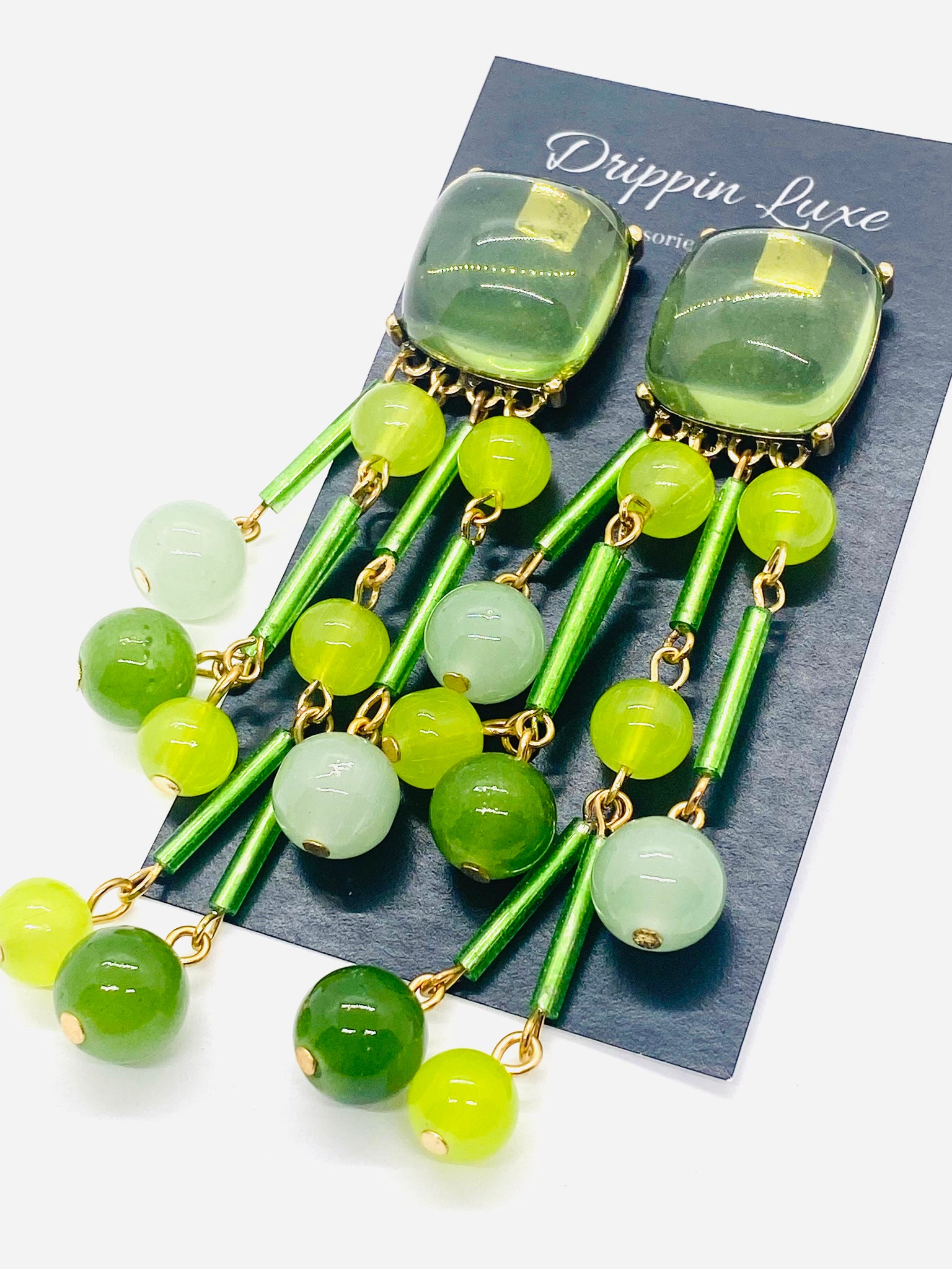 Green Parade Earrings