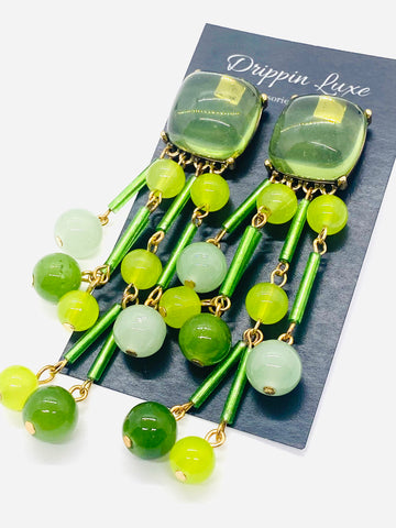 Green Parade Earrings