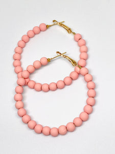 Light Pink Bubble Hoops