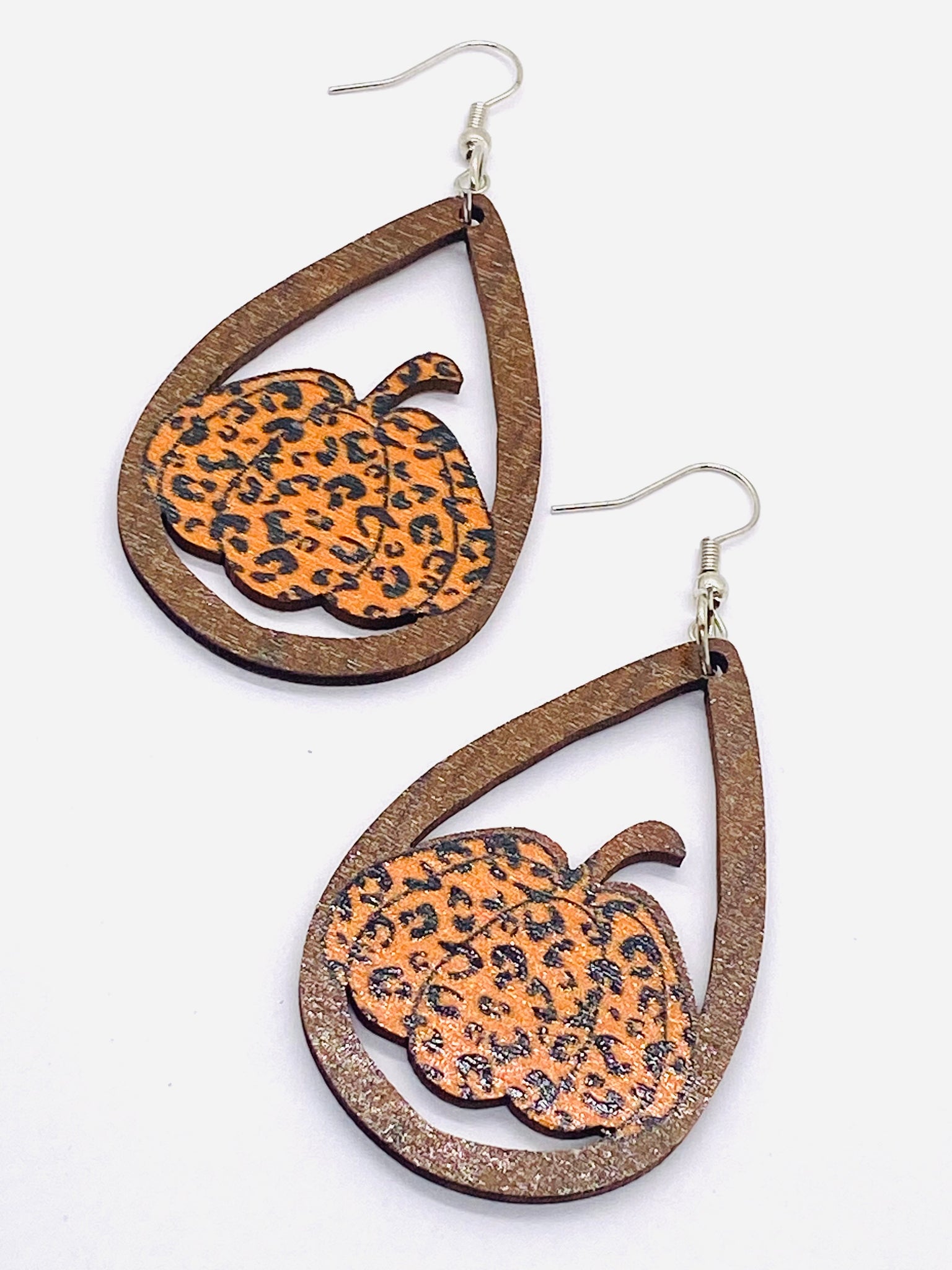 Orange Cheetah Earrings