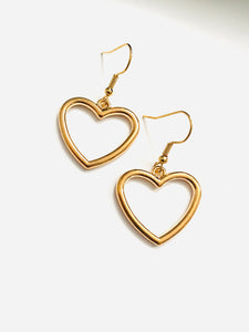 Gold Heart Earrings