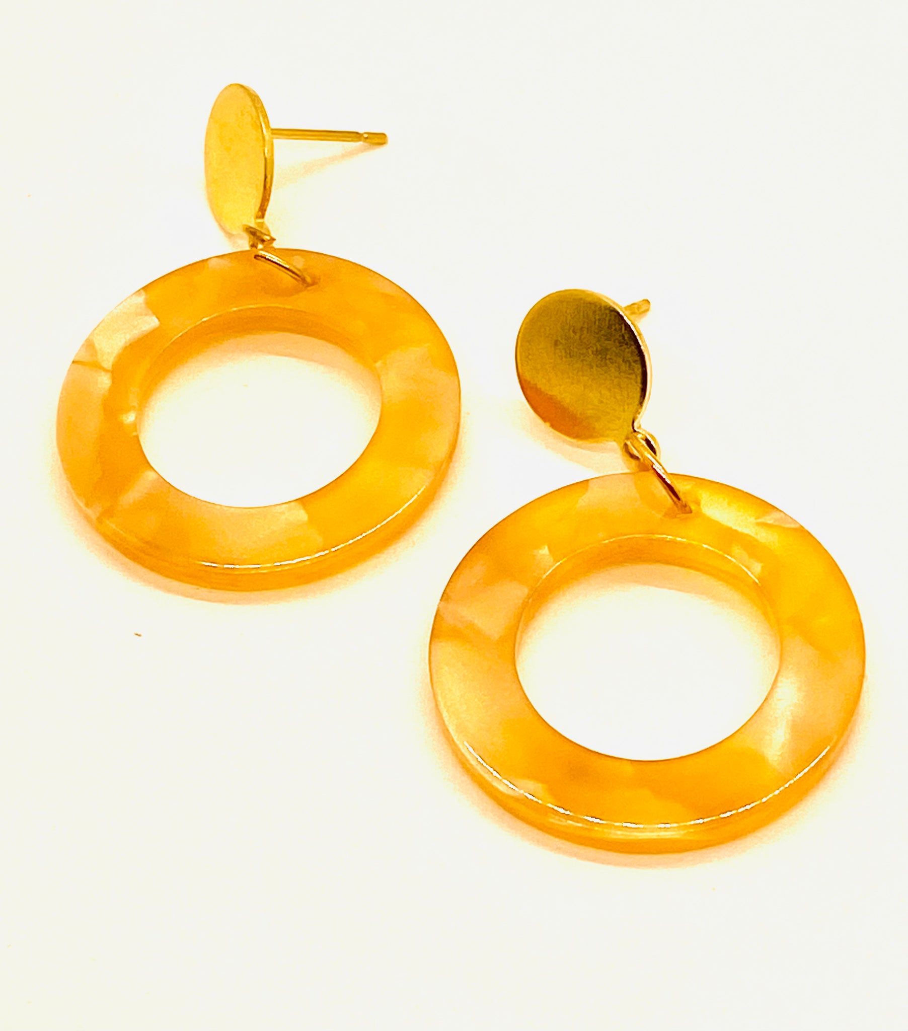 Cream Meets Gold Earrings