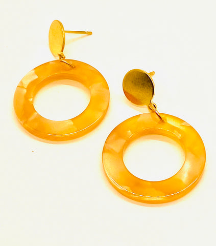 Cream Meets Gold Earrings