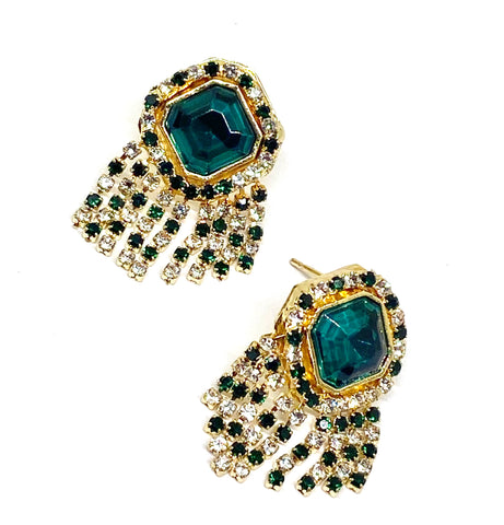 Dazzled Green Earrings