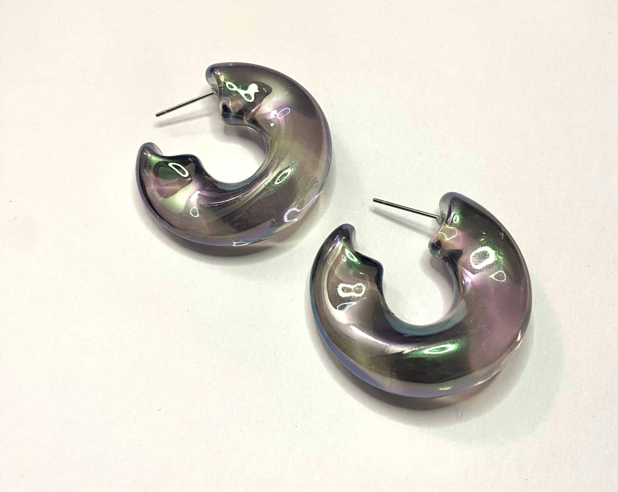 Iridescent Hoops