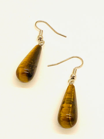 Tiger Eye Drop Earrings