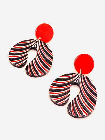 River Striped Earrings