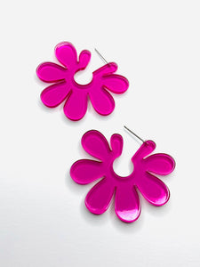 Fuchsia Flower Earrings