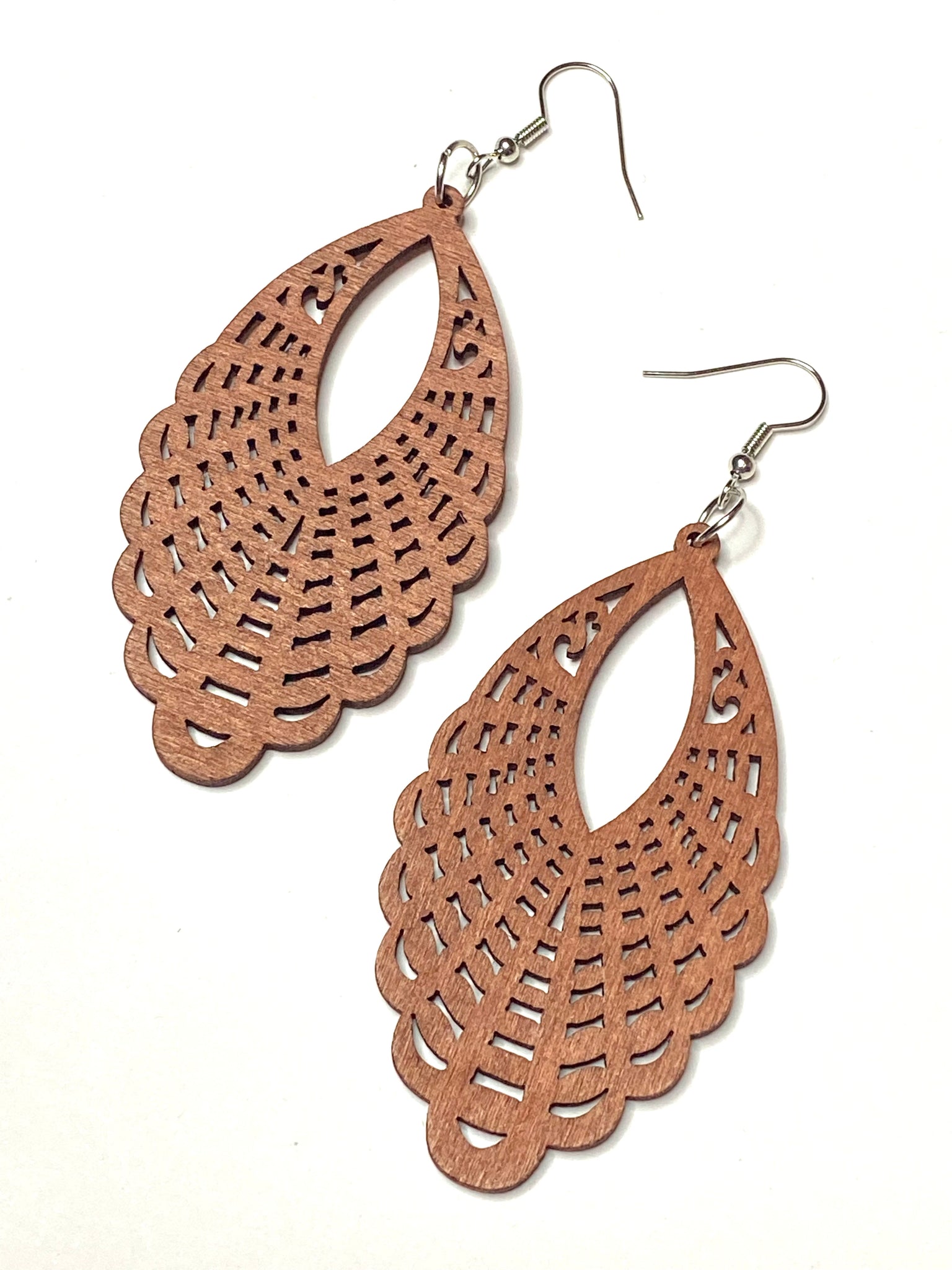 Brown Webbed Earrings