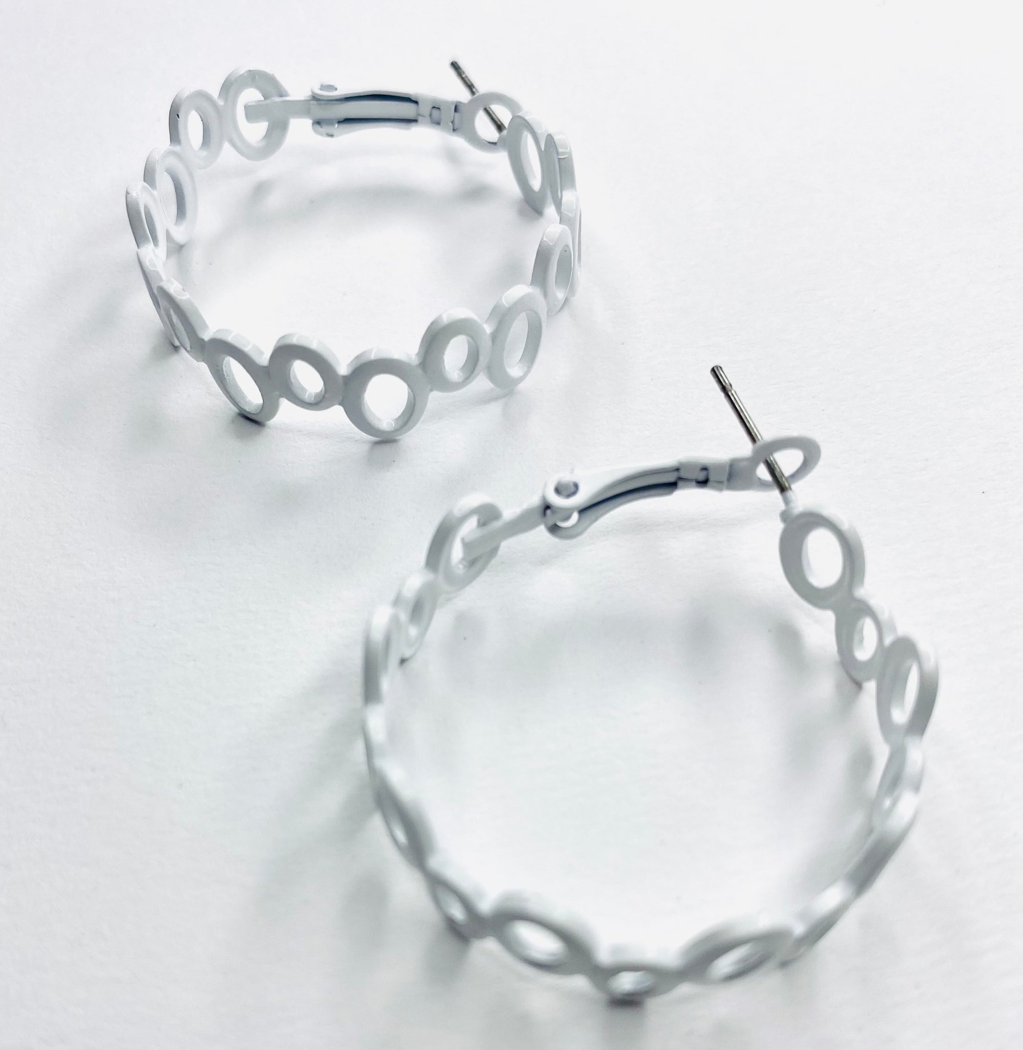 White Loop Hoops