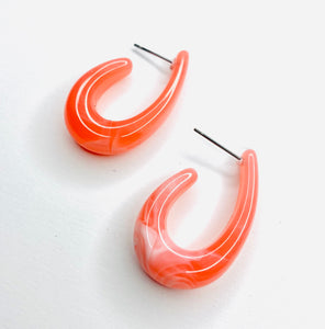 Peach Hoop Earrings