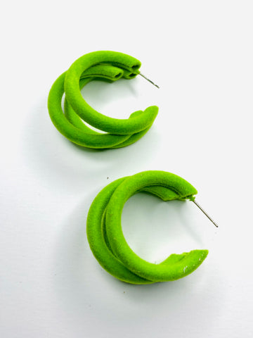 Lime Ring Hoops