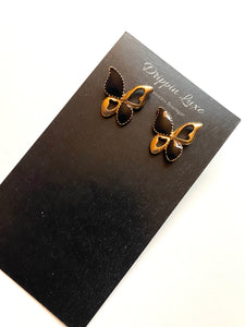 Black Butterfly Studs