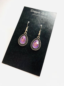 Purple Sun Earrings