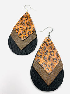 Printed Two Toned Earrings