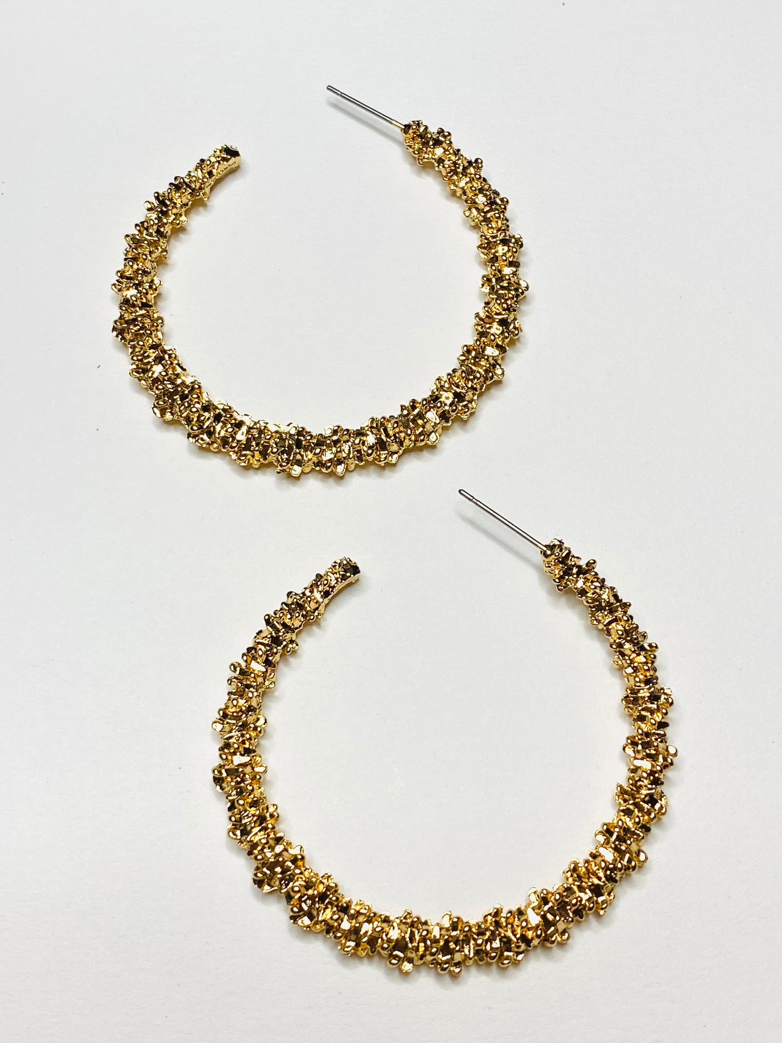 Textured Gold Hoops