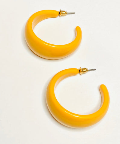 Yellow Acrylic Hoops