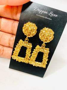 Gold Mini Trap Earrings