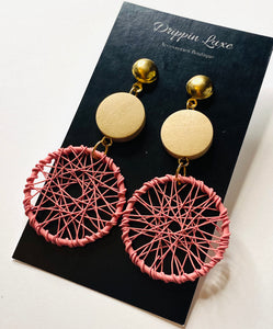 Mauve Web Earrings