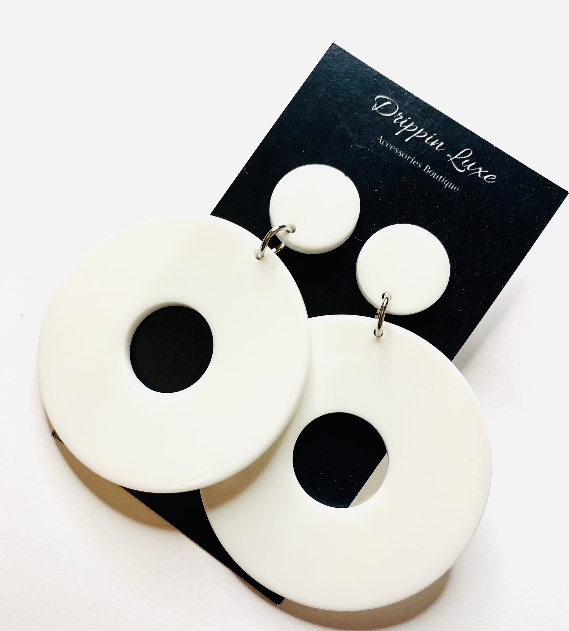 White Dance Earrings