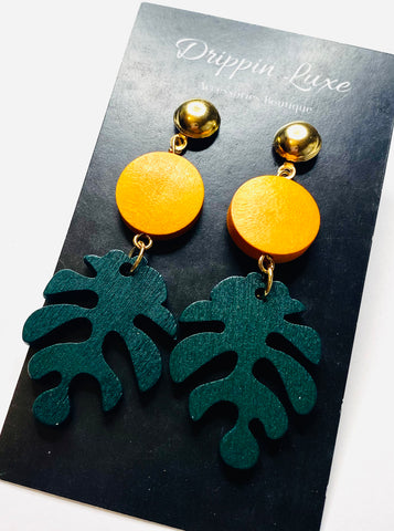 Vacation Palm Earrings