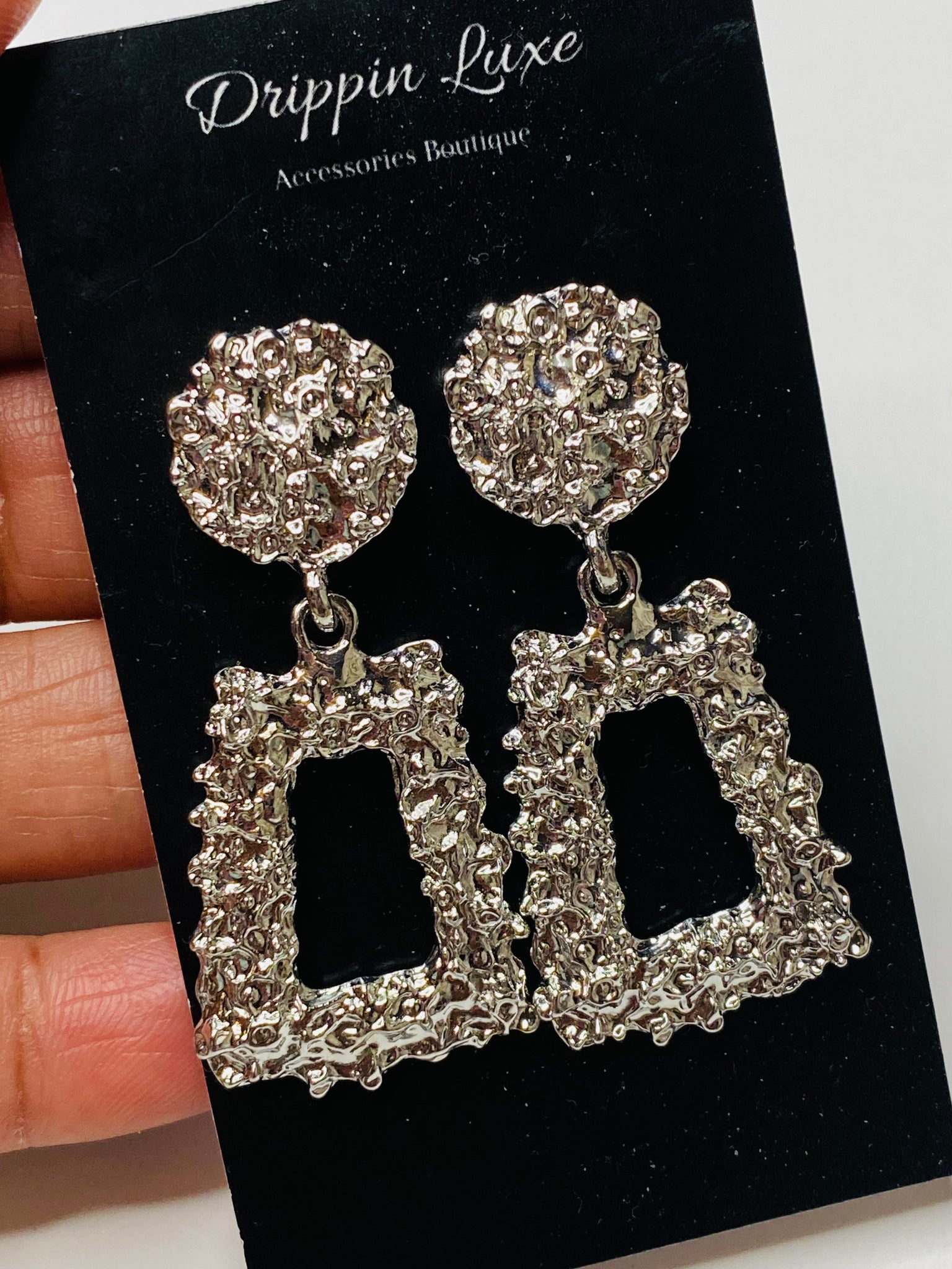 Silver Mini Trap Earrings